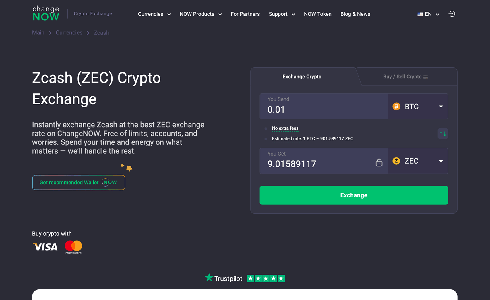 Changenow Website's homepage shown on a laptop
