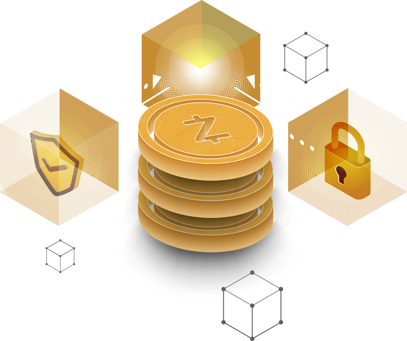 An illustration representing the ZCash Ecosystem