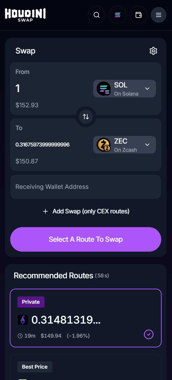 Houdini Swap App